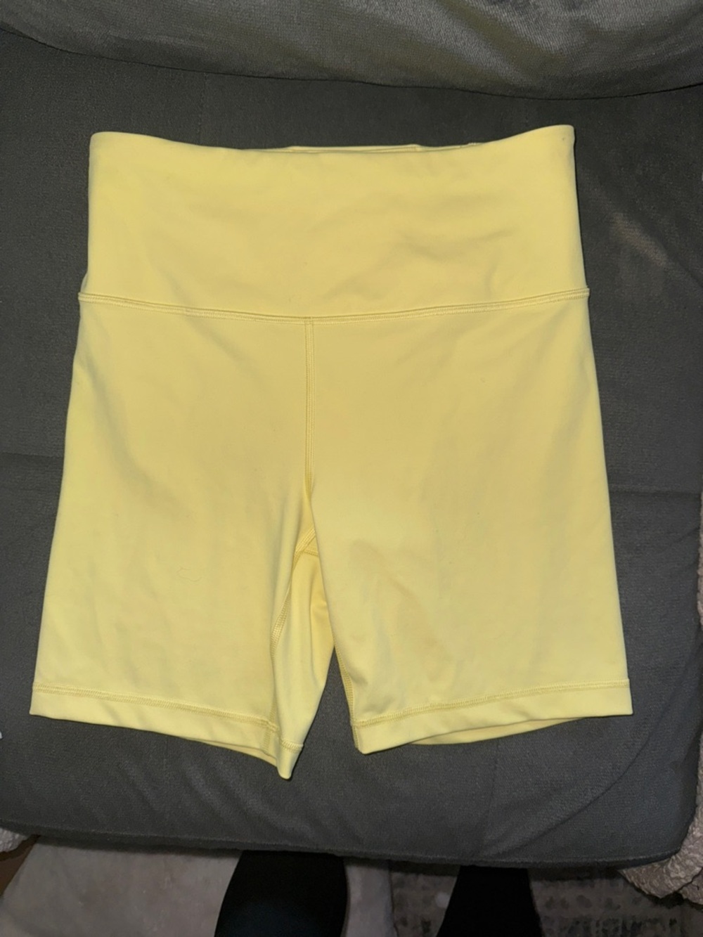 Athleta Lemon Yellow High-Rise Bike Shorts